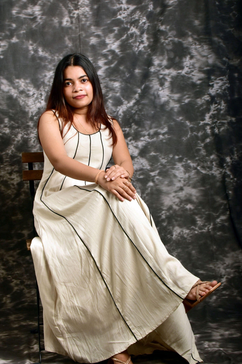 Creamy Beige Flex Maxi Dress