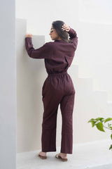 Chocolate Brown Shirt Co-ord Set