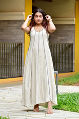 Creamy Beige Flex Maxi Dress