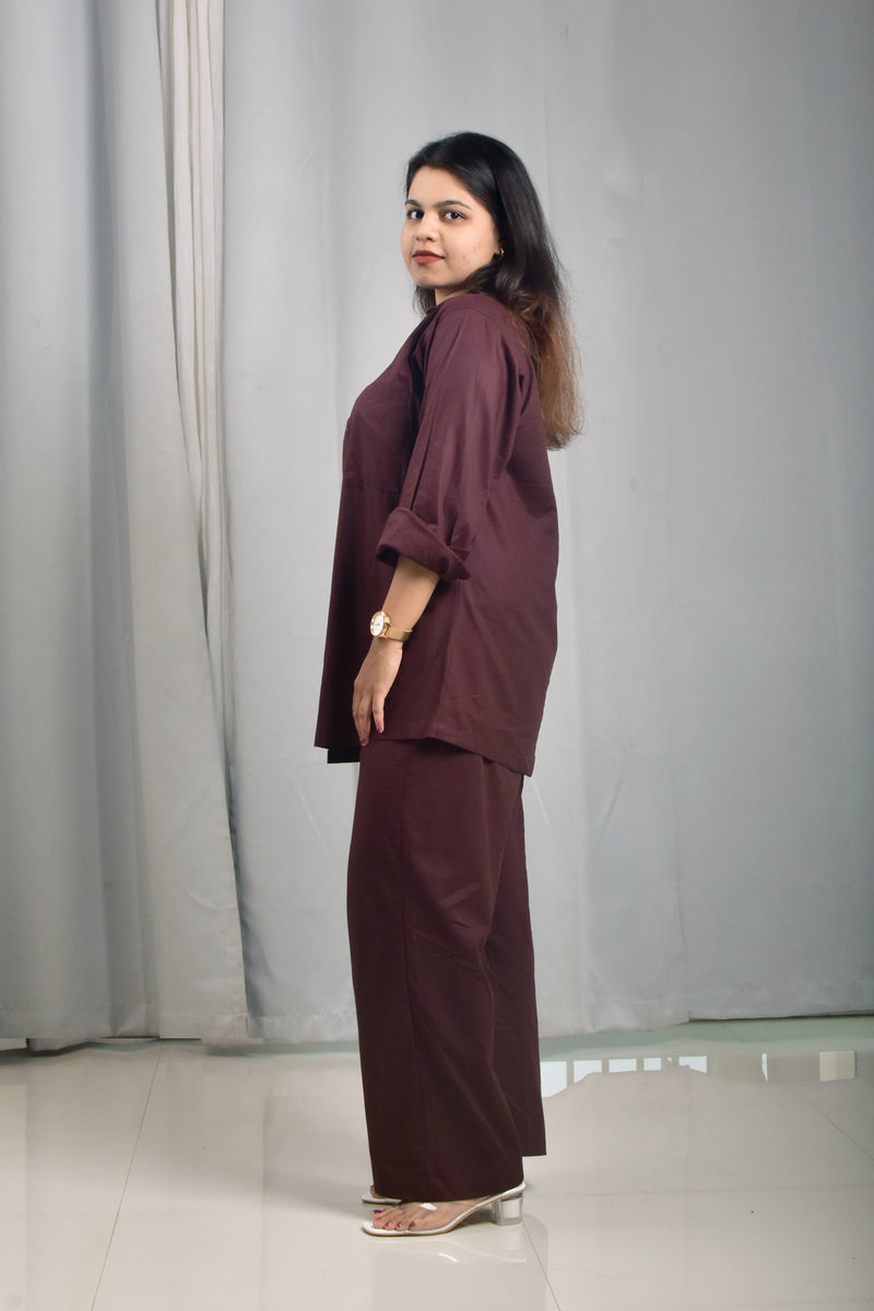 Chocolate Brown 3-Piece Co-Ord Set