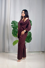 Chocolate Brown 3-Piece Co-Ord Set