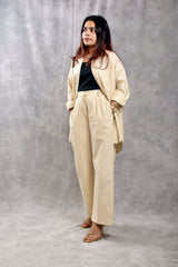 Lemon Yellow Striped Co-Ord Set