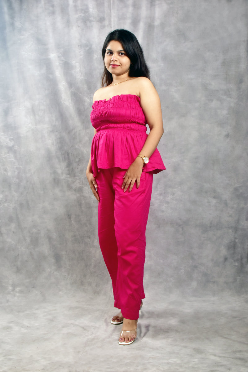Hot Pink Pure Cotton Co-Ord Set