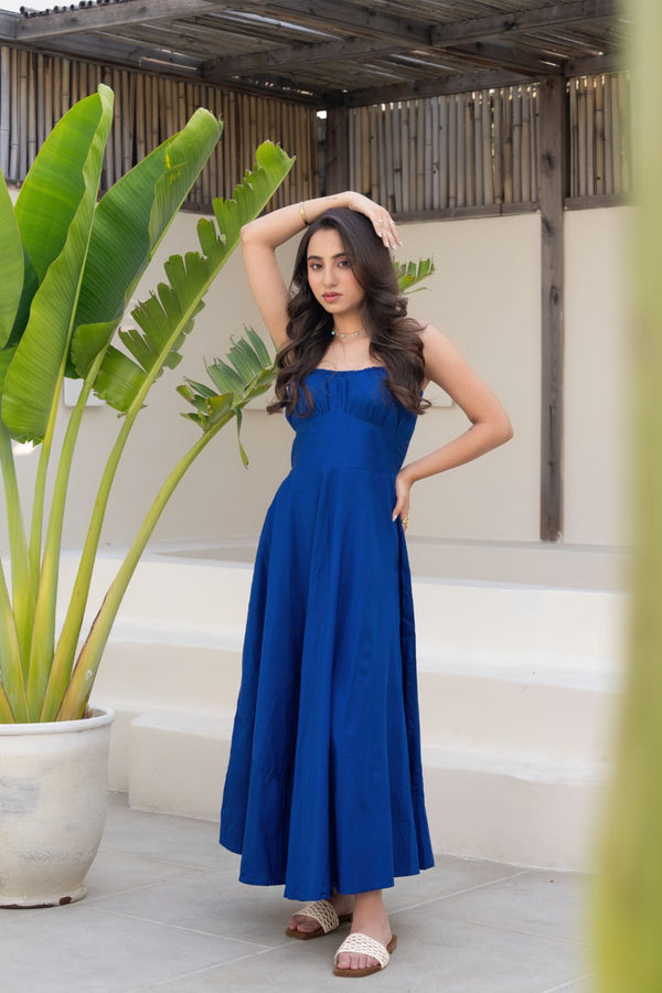 Royal blue corset dress