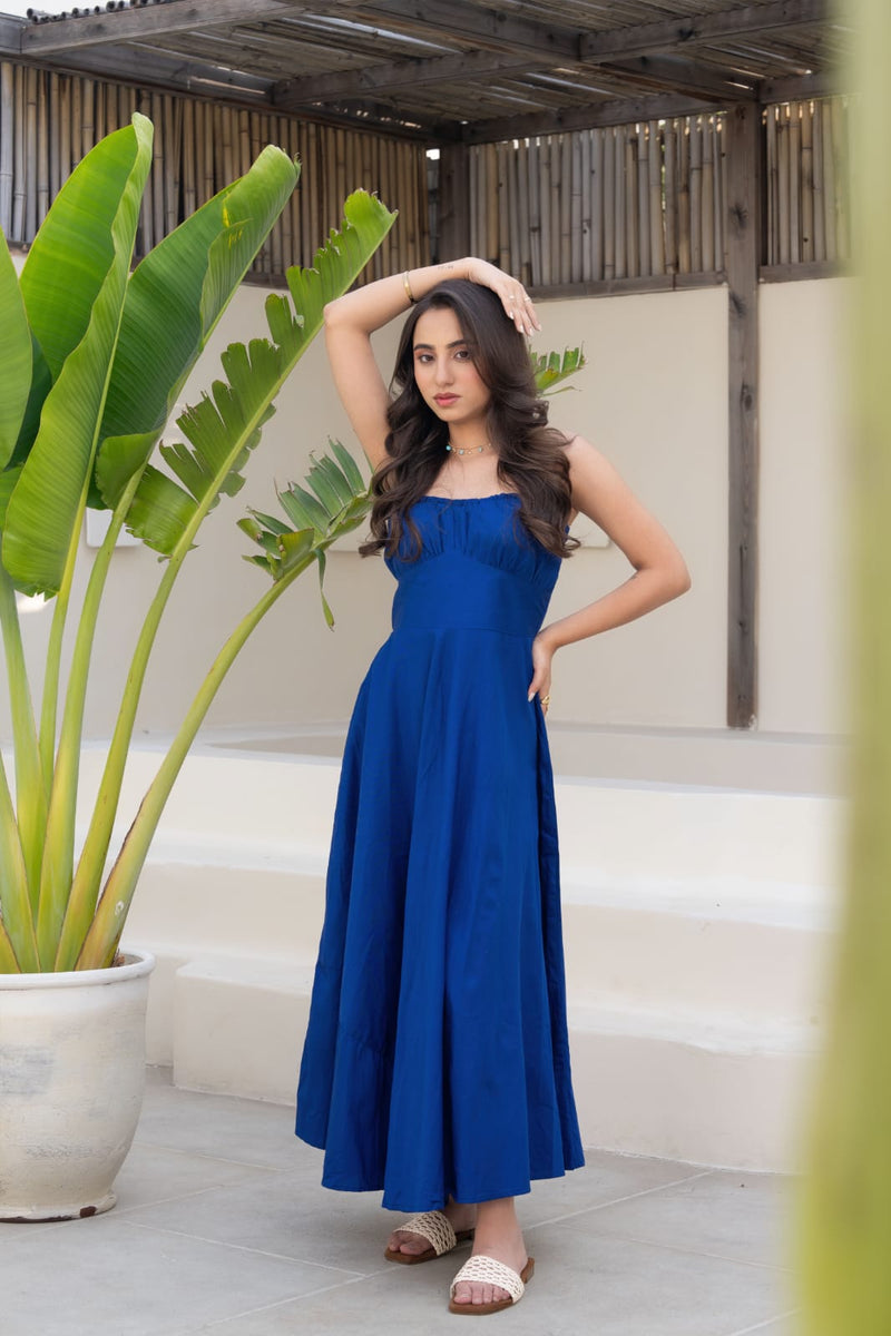 Royal blue corset dress